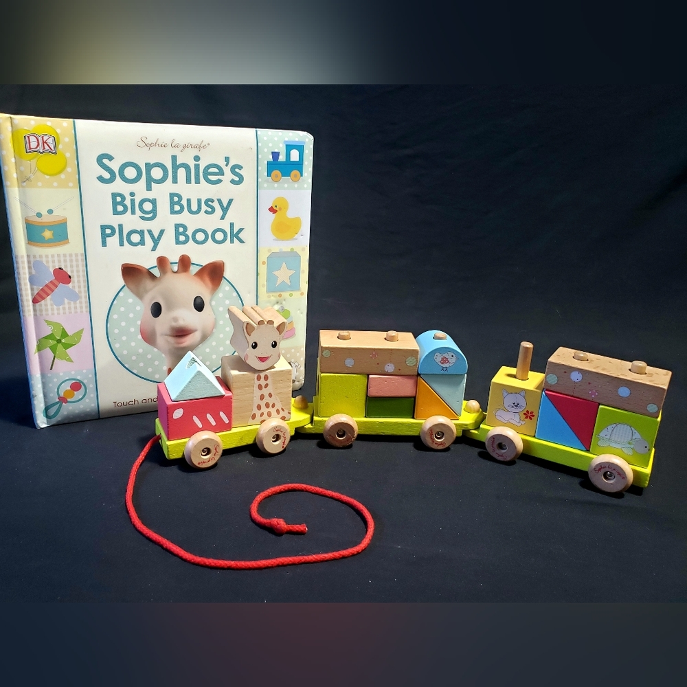 Sophie the Giraffe Wooden Train Set